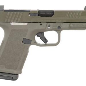 Olive green Ruger 9mm semi-automatic pistol