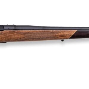 Bolt-action rifle with wooden stock