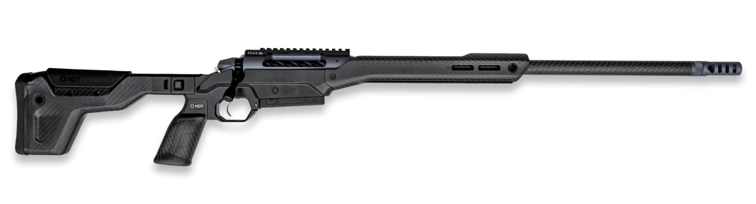 Modern bolt-action rifle with carbon fiber stock