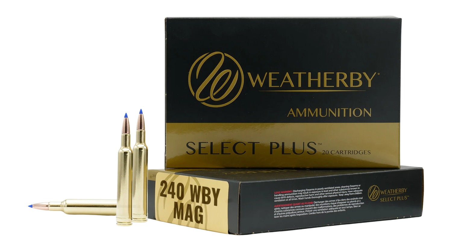 Weatherby Select Plus 240 WBY Mag ammunition box