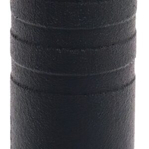 Black cylindrical foam roller with center hole