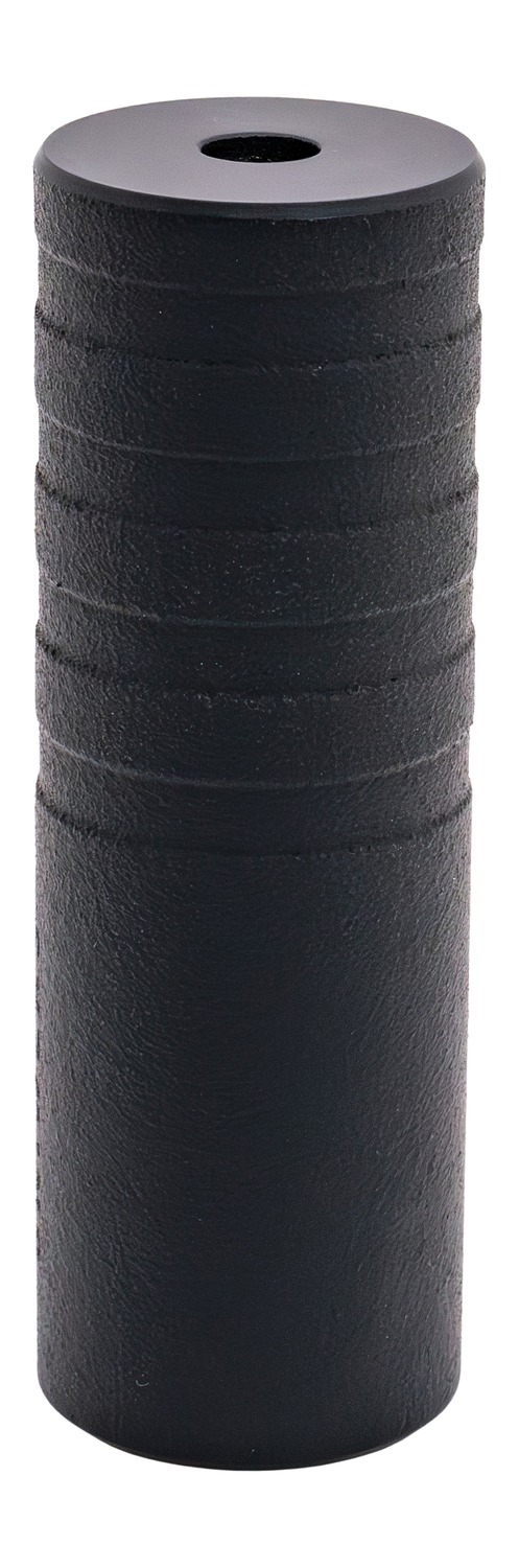 Black cylindrical foam roller with center hole