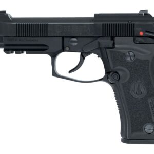 Black Beretta semi-automatic pistol on white background