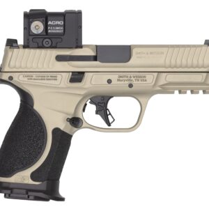 Smith & Wesson firearm with red dot sight