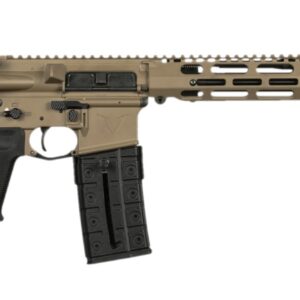 Tan and black modern semi-automatic rifle