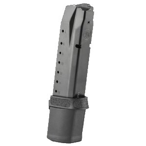 Handgun magazine with extended base plate