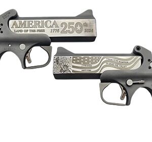 Engraved commemorative derringer pistols with patriotic markings