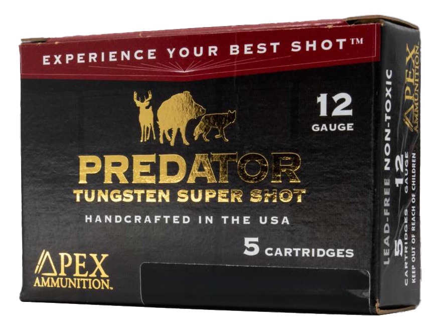 Box of Predator 12-gauge shotgun cartridges