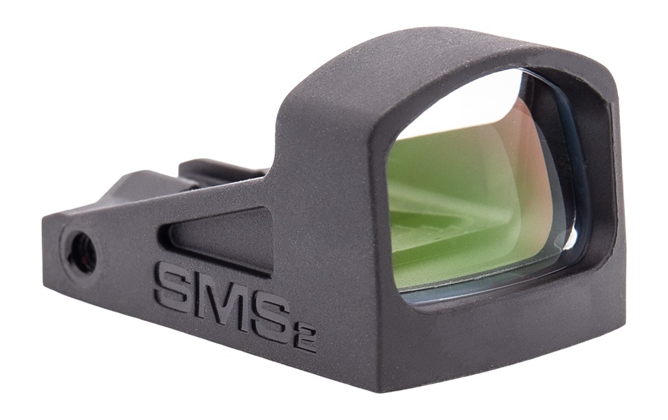 Close-up of a red dot sight