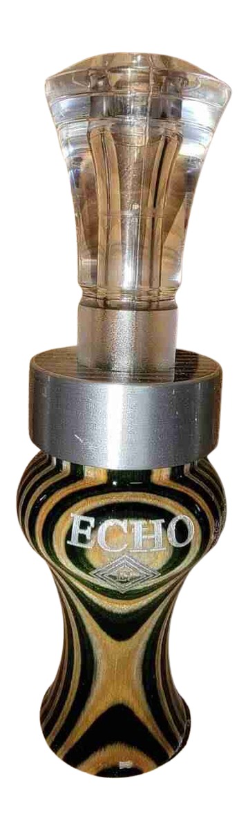 Echo branded duck call with acrylic and wood