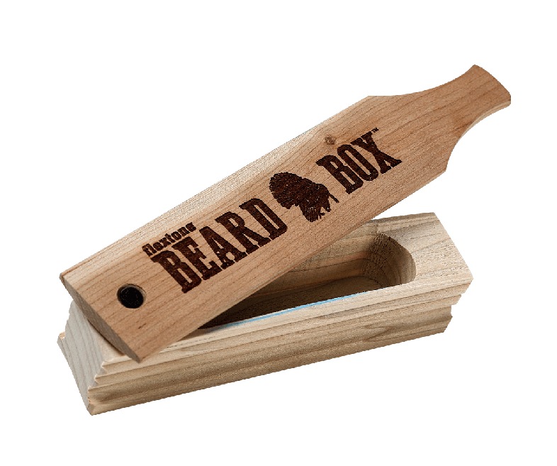 Wooden beard box with engraved bear logo
