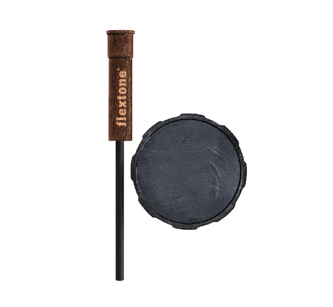 Wood-handled striker and round slate disc