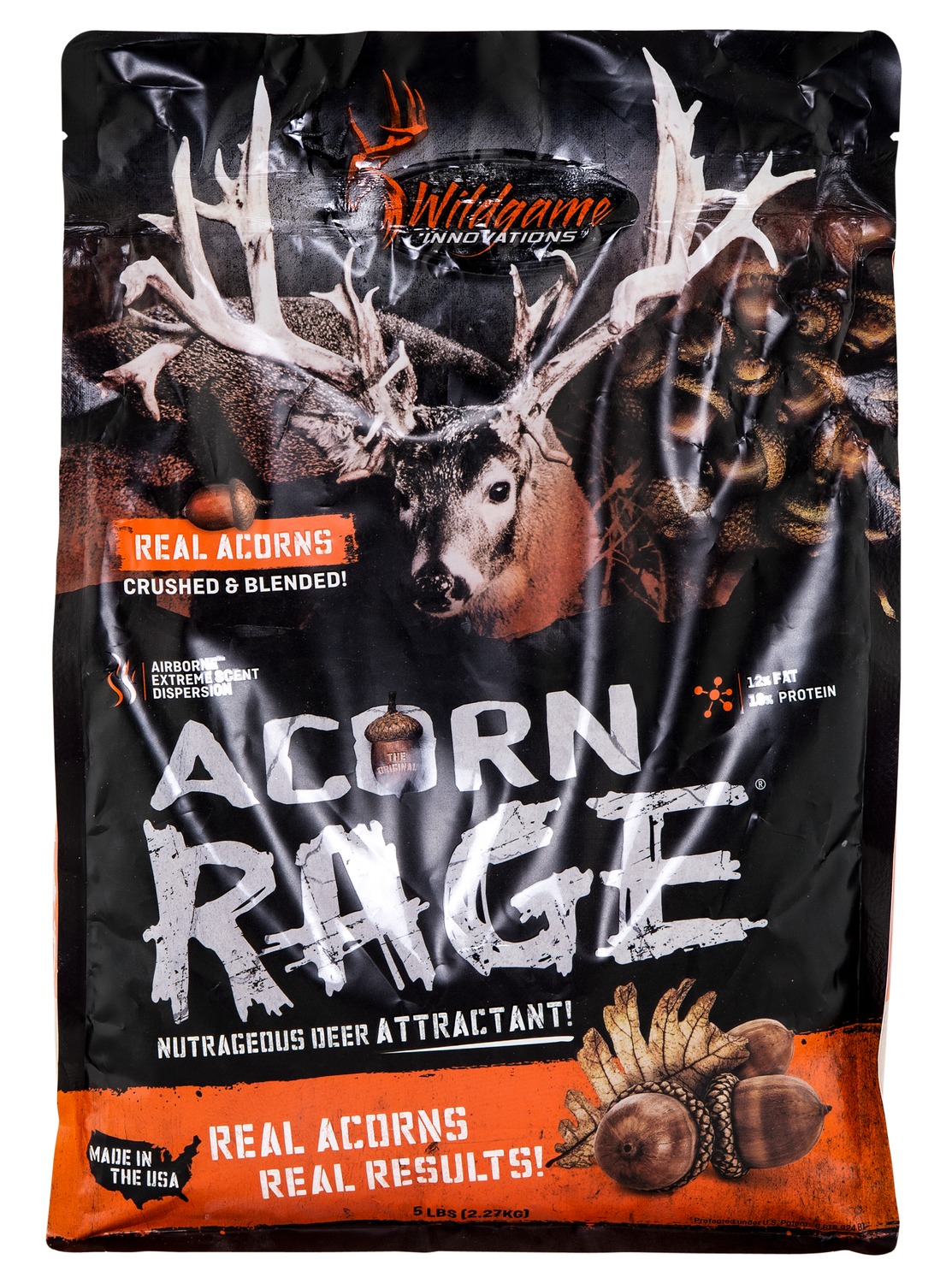 Acorn Rage deer attractant bag packaging