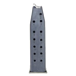 Vertical magazine with numbered bullet slots
