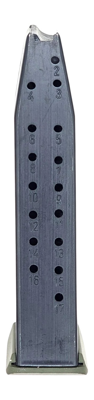Vertical magazine with numbered bullet slots