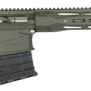 Olive green AR-style semi-automatic rifle
