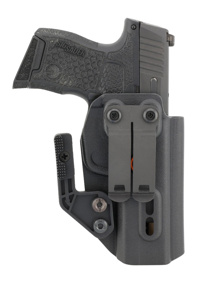 SIG Sauer handgun in black holster