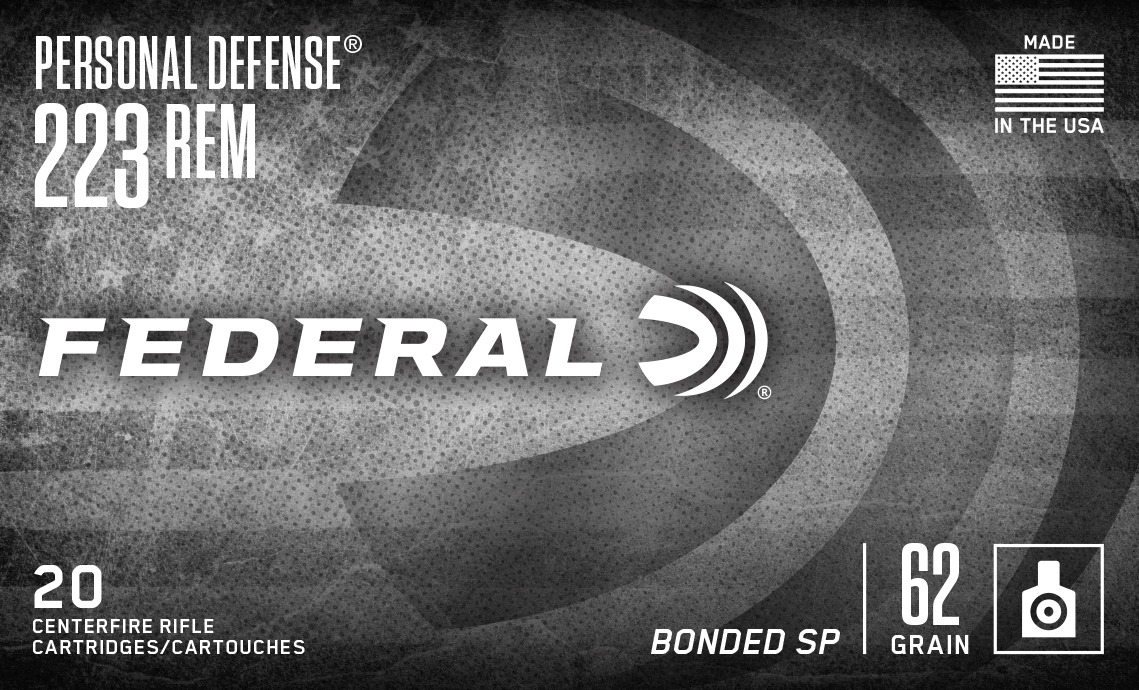 Federal Personal Defense .223 Rem ammunition box