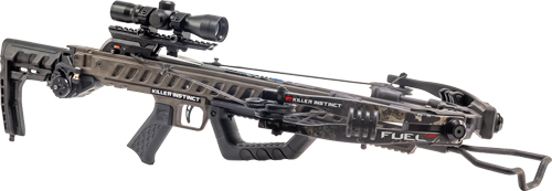 Modern compound crossbow with mounted scope
