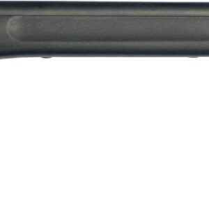 Black shotgun with synthetic stock on white background