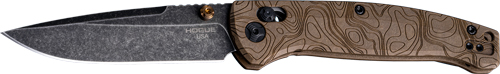 Hogue folding knife with patterned handle