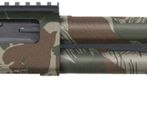 Camouflaged shotgun with tactical features