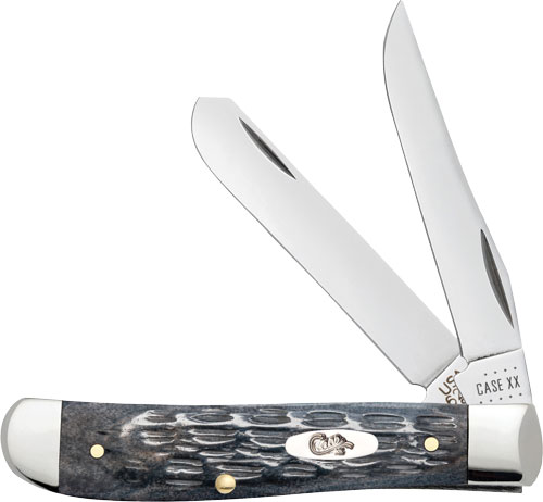 Two-blade folding pocket knife with bone handle