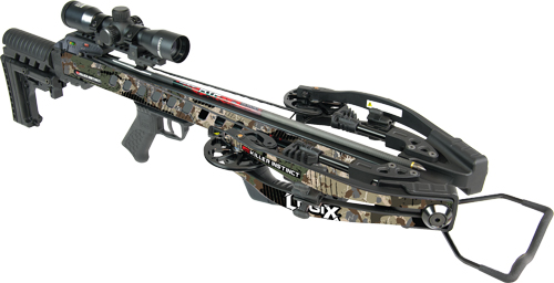 Camouflage crossbow with mounted scope