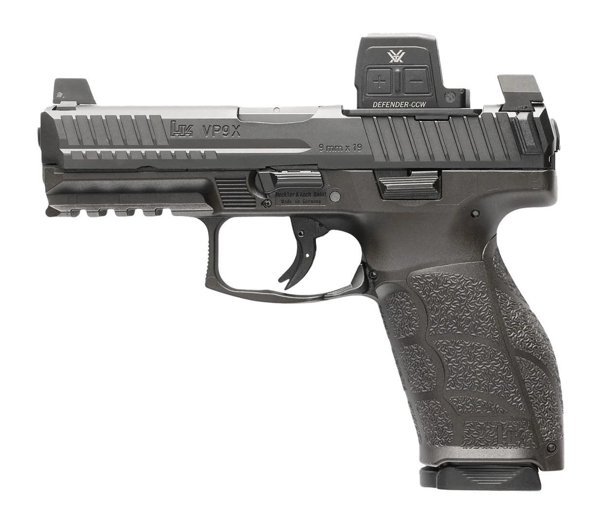 H&K VP9X handgun with red dot sight