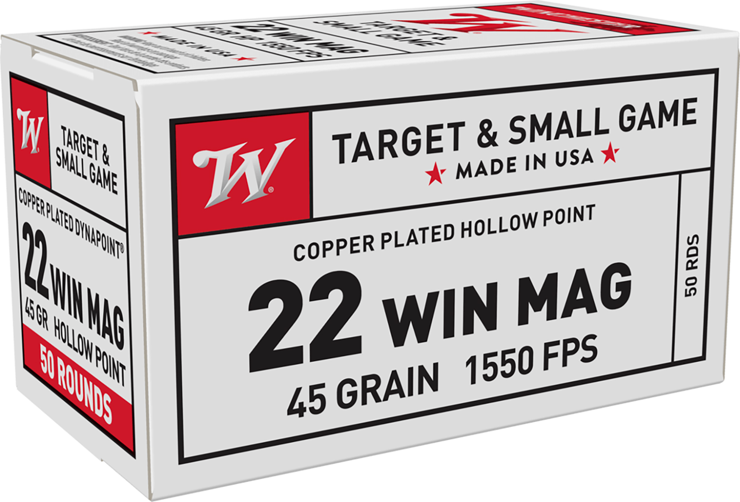 Box of .22 Win Mag ammunition