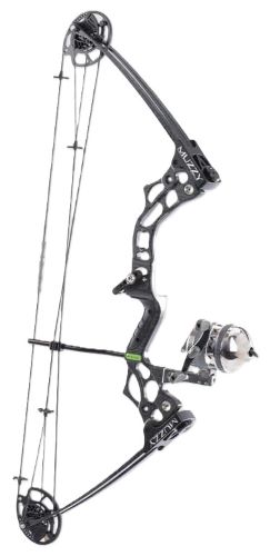 Black compound bow isolated on white background