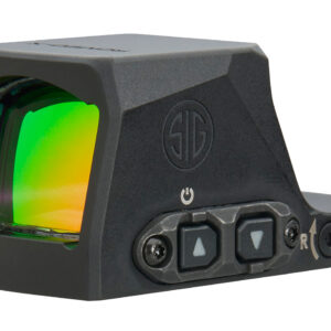 Compact reflex red dot sight with green lens