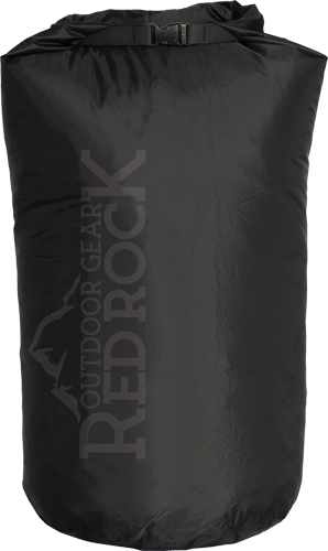 Black waterproof roll-top dry bag with buckle closure