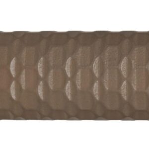 Tan textured cylindrical suppressor with black end cap