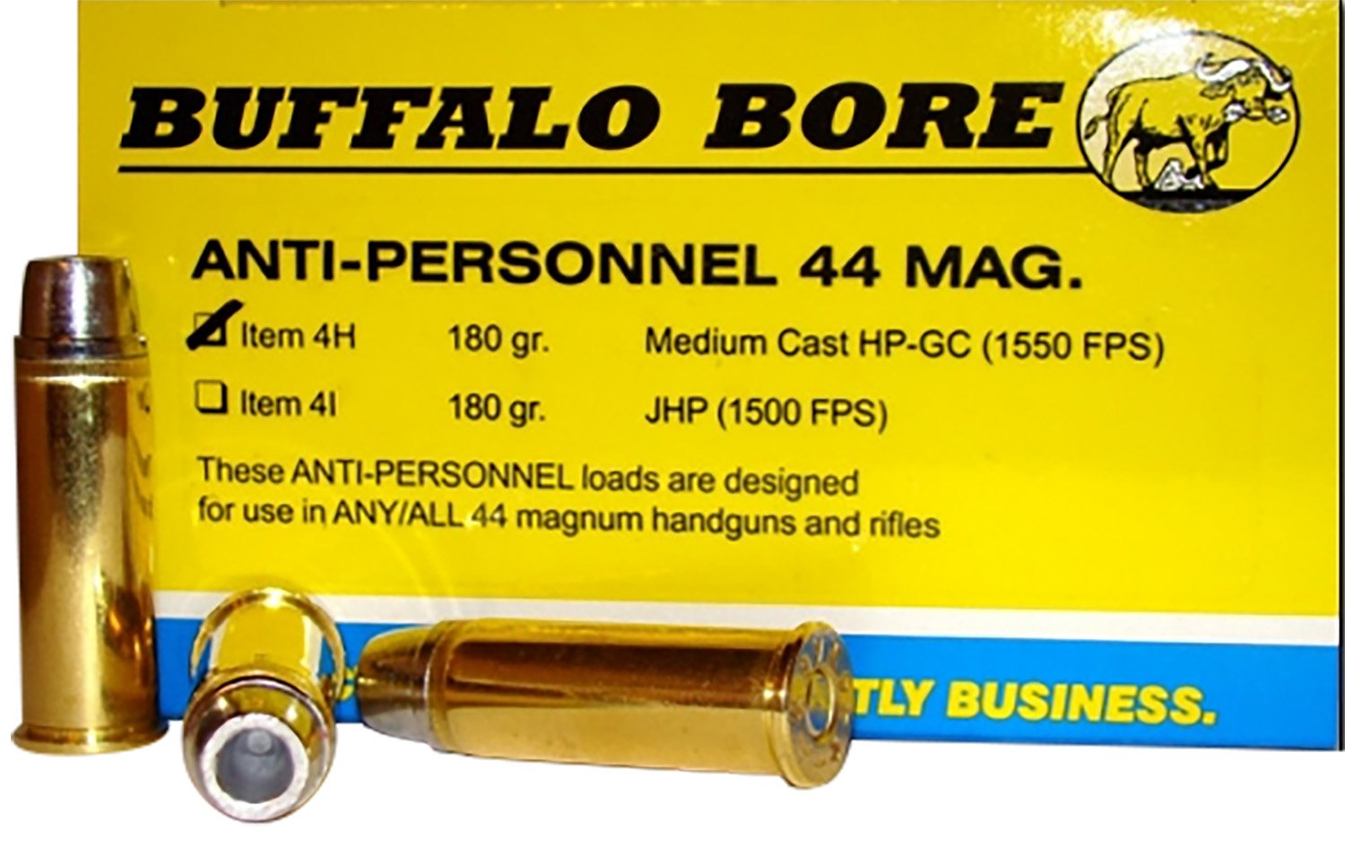 Buffalo Bore .44 Magnum ammunition packaging