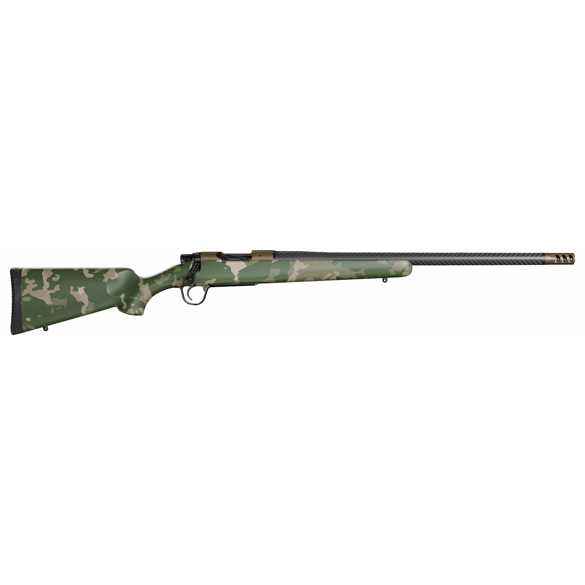 Hunting rifle with camouflage design
