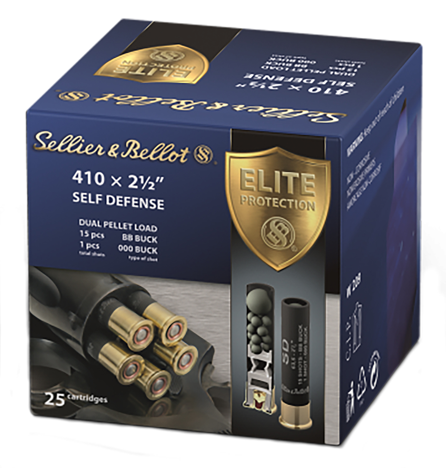 Sellier and Bellot .410 self-defense shotgun shells box