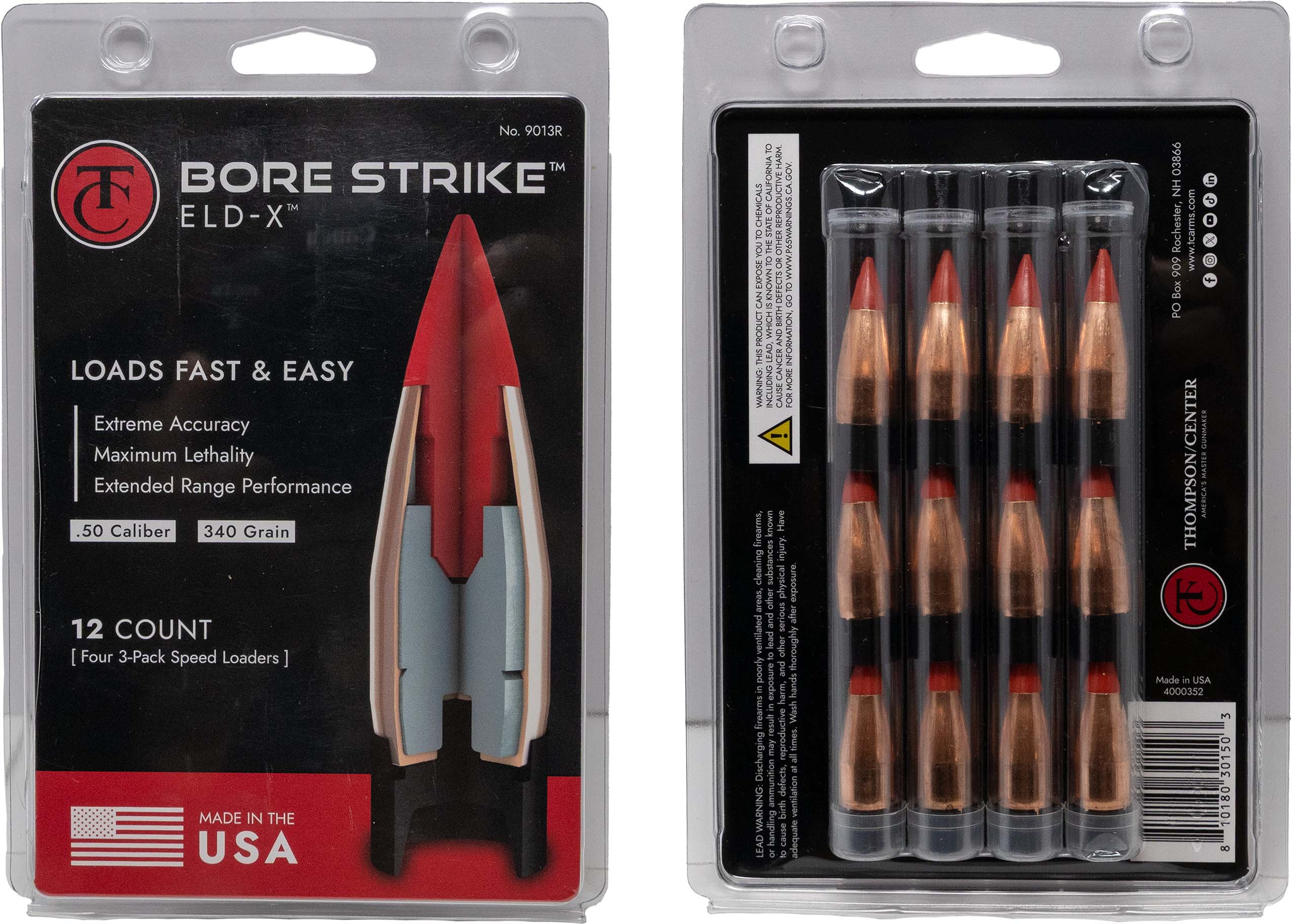 Bore Strike .50 caliber ammunition package