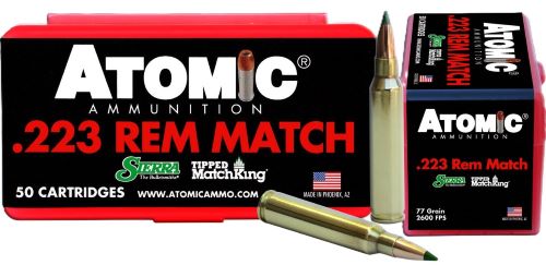 .223 Rem Match ammunition box and cartridges