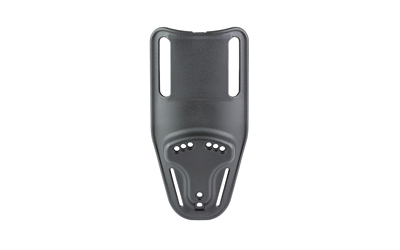 Black protective plastic guard on white background