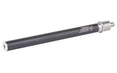 Black cylindrical metal rod with silver connector end