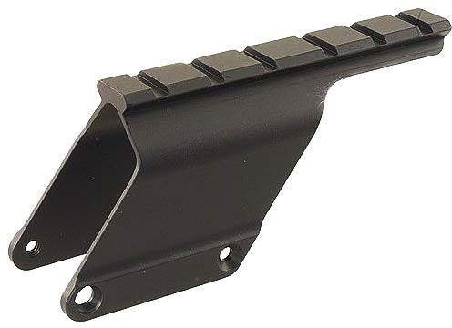 Black firearm rail mount accessory