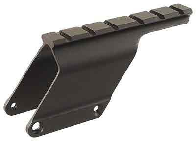 Rifle scope mount base with rail