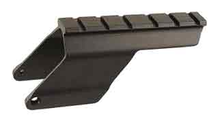 Black accessory rail for firearm attachments