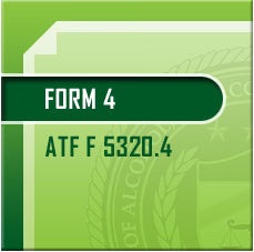 ATF Form 4 document header in green