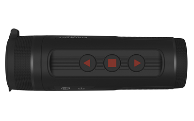 Black portable Bluetooth speaker with control buttons