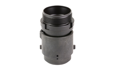 Black cylindrical plastic pipe fitting component
