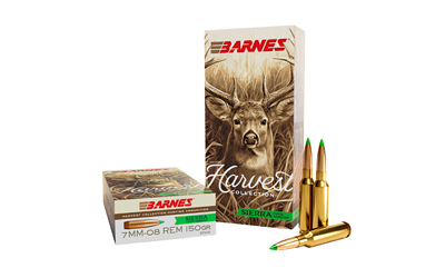 Barnes Harvest rifle ammo with deer illustration