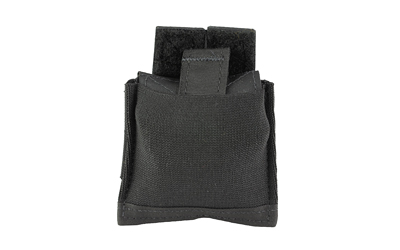 Black tactical magazine pouch with flap