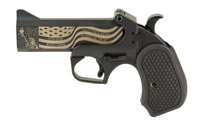 Engraved derringer pistol with American flag design